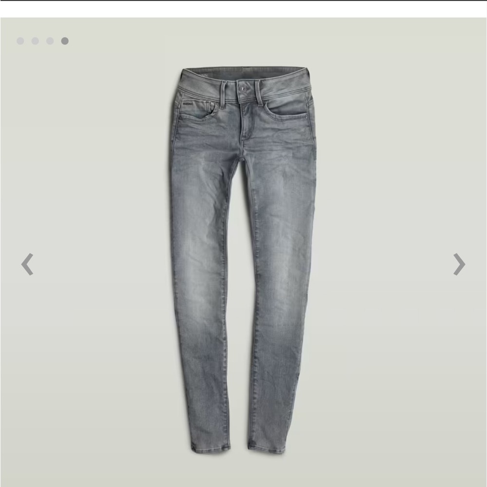 G STAR RAW Lynn D Mid Super Skinny Gray Jeans Size W 26, L 32 NWOT